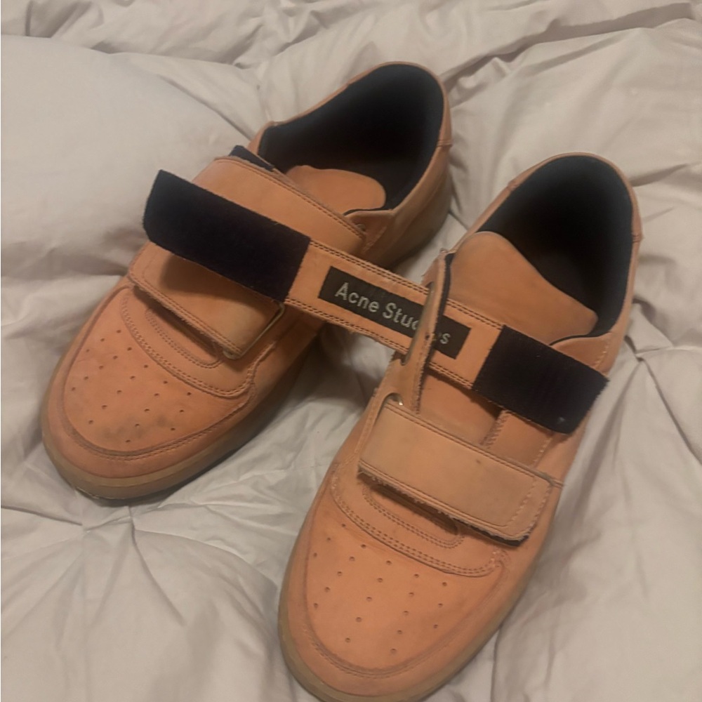 Acne Tan and Black Sneakers